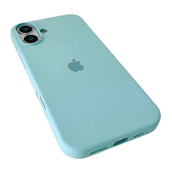 For iPhone 16 Plus Case Shockproof Silicone Phone Back Cover - BlackCJY Baby Blue