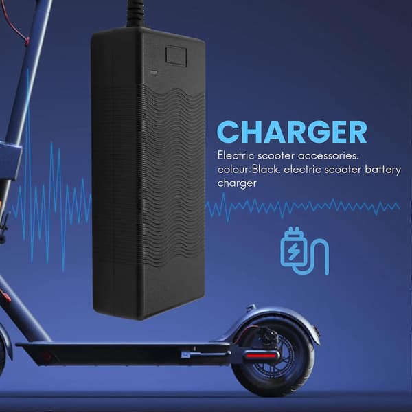Oplader til Kugoo S1 El-løbehjul 42V 1.5Ah Batterioplader (EU-stik) Black