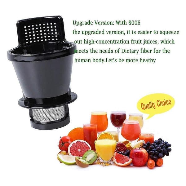 8006 Saftpresser Reservedele Kompatible til Omegae 8006 8005 8004 8003 NC900 Slow Masticating Juicer 2 Black