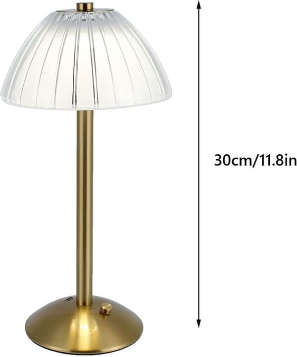Trådlös LED-bordslampa - dimbar - lämplig för vardagsrum och sovrum - 1 styck - vit - plast