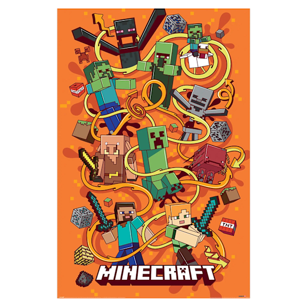 Minecraft Funtage Montage Maxi Plakat 91cm x 61cm Flerfarget Flerfarget Multicoloured 91cm x 61cm