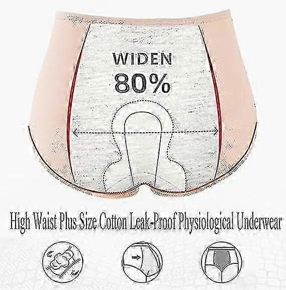 Täta underkläder hög midja plus size bomull 6-pack 3XL 65-75kg