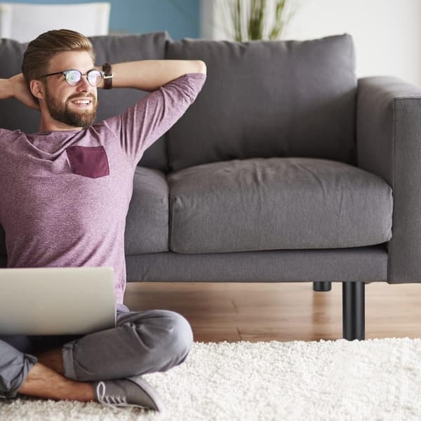 4 stk (sort, 12 cm) Justerbare møbelben Metal Sofaben