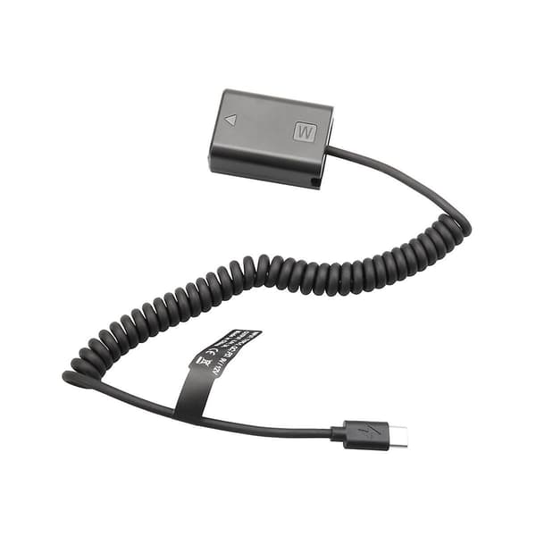 NP-FW50 Dummybatteri PD Typ-C-koppling för ZV-E10 A7 A7R/S/M A7II A7S2 A7M2 A7R2 A6500 NEX5 NEX7 - Black