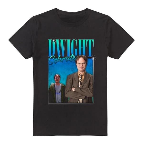 The Office Nostalgi Dwight T-shirt til mænd L Sort Sort, CJY Black L