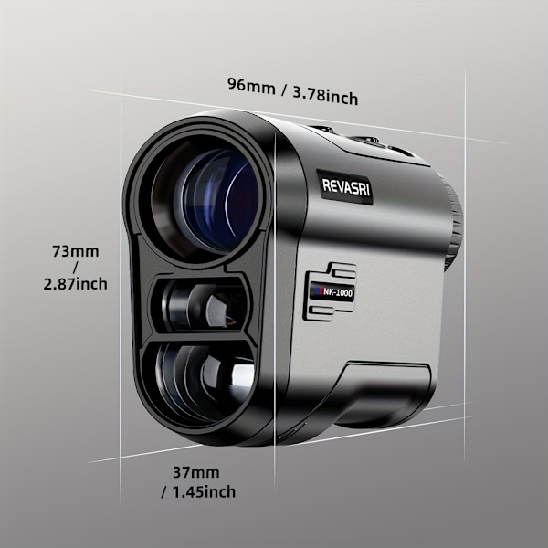 REVASRI 914,4 m Golf Rangefinder med Flag Vibration og Hældningskompensation, USB-C Opladning, 6x Forstørrelse Monokular golfer