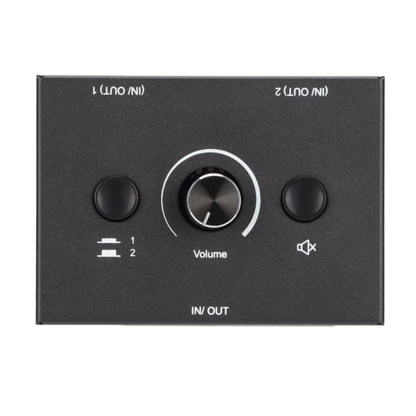 3,5 mm Switcher 2 Input 1 Output Eller 1 Input 2 Output Splitter Switcher Boks med En Knap til Lydløs