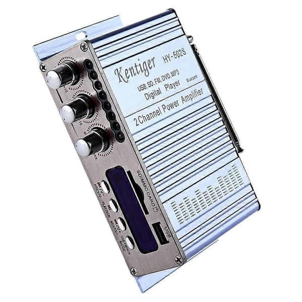HY502S FM MP3 Audio Højttaler Bil Bluetooth Stereo til Forstærker Afspiller Rød/Blå