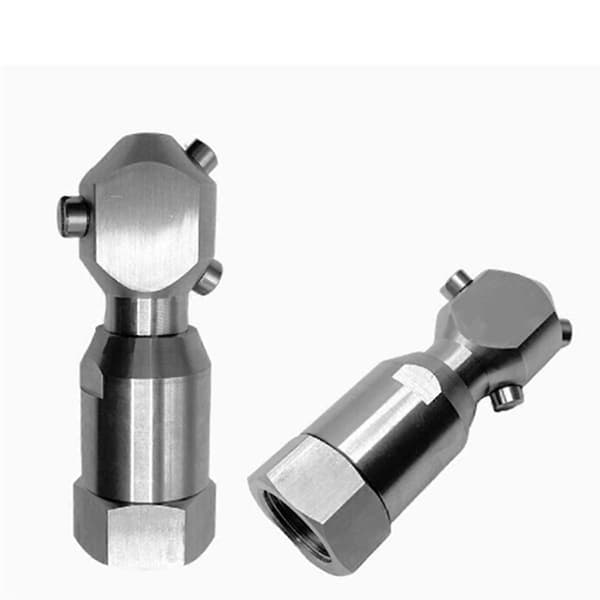 4-point impact bottle and jar cleaning nozzle, oil drum fully automatic cleaning nozzle, rotating spray can nozzleCJY Silver