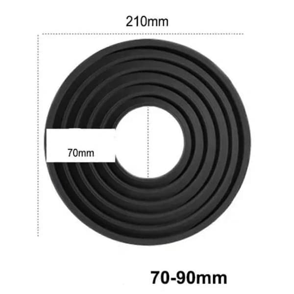 Til DSLR-kamera modlysblænde Anti-glas silikone modlysblænde Multifunktionel praktisk Mattebox, 70-90 mm Black