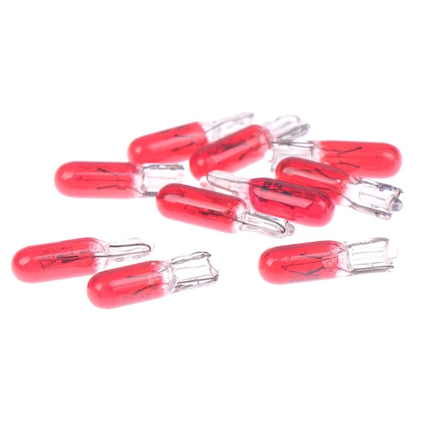10 stk T5 12v 1.2w halogenpære for dashbord Model 1
