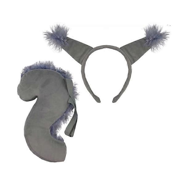 Egernkostume til børn og voksne, grå ører og h Gray ears and tail