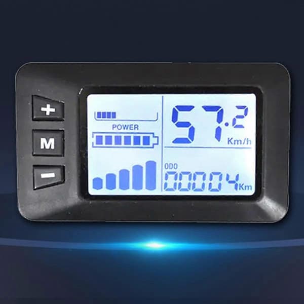 Elcykel Ebike Tilbehør Controller G51 LCD Display 5Pin El-løbehjul Accelerator Vandtæt Stik Black