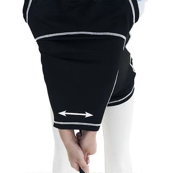 Golf Swing Trainer Väst Inomhus Golftillbehör Andningsbar Golfträningshjälp Black S