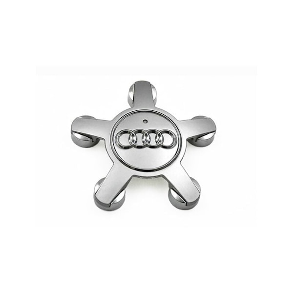 Set med 4 navkapslar 4f0601165 N hjul emblem, för 135 mm navkapslar för Audi (Silver)