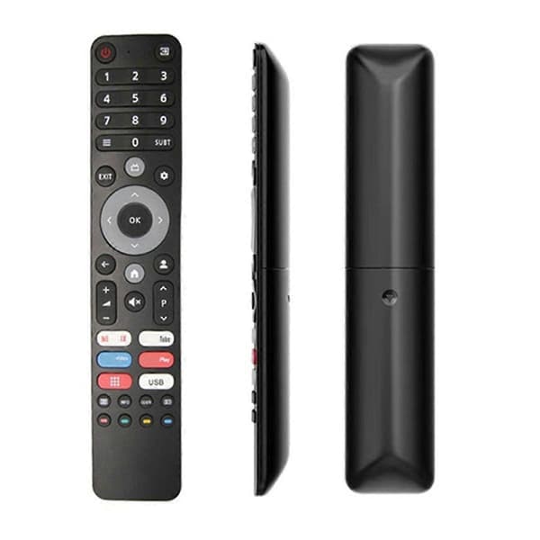 2 pcs Universal Smart TV Remote Controls for DEXP, Viomi, CHIQCJY Black