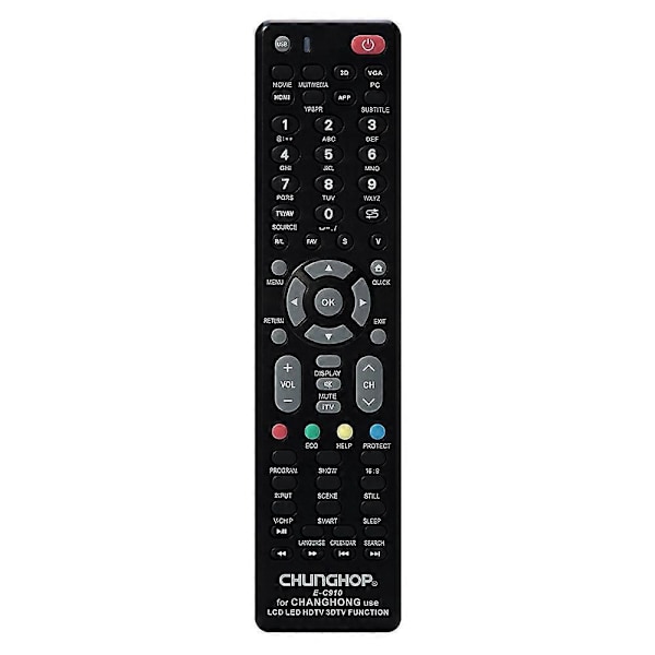 CHUNGHOP E-C910 Fjärrkontroll för Changhong TV Batteridriven Ersättningskontroll