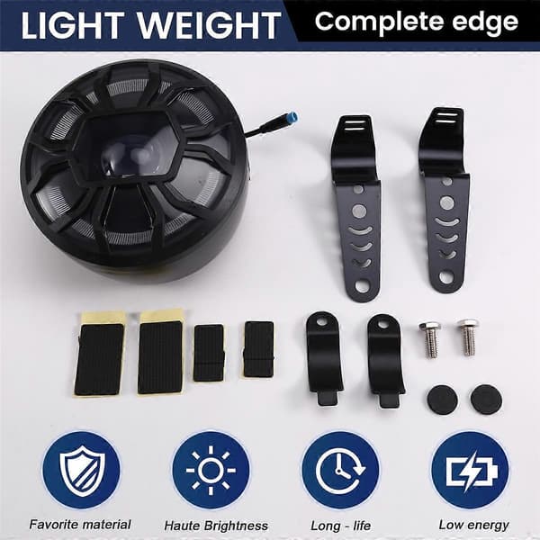 For Fatbike V20 Bicycle Headlight Adjustable Light Safety Nighttime