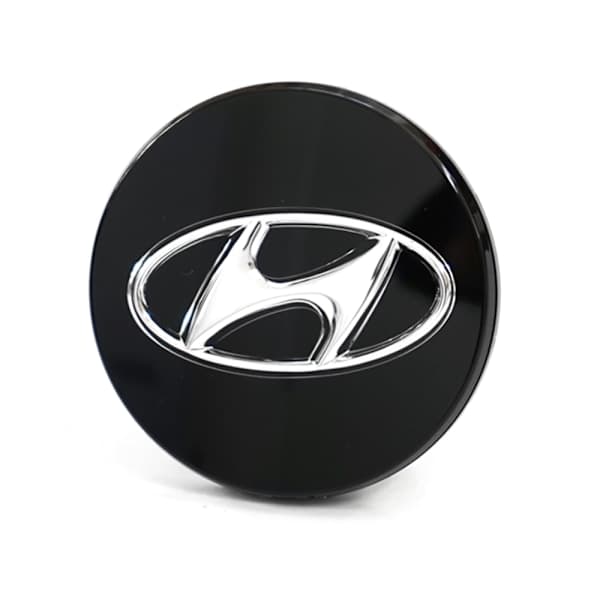 4-pak - Hyundai Navkapsler / Hjulnavsemblem - Bil 65 60mm - Sort 65 Black
