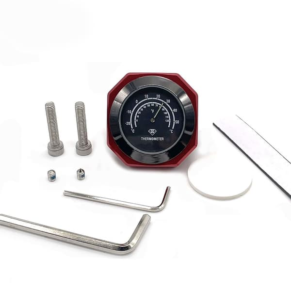 Termometer med urtavla, vattentät temperaturdisplay, silver