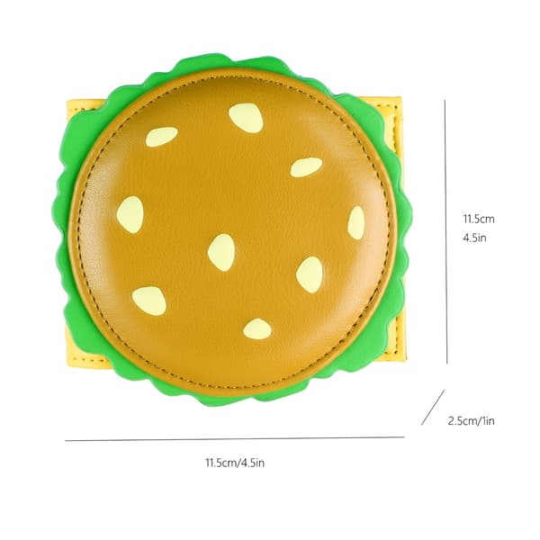 Smart hamburger-formet herrepung, kunstlæder, sød/stilfuld, julegave Hamburger