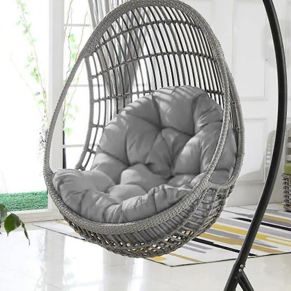 Ersättningsdyna för hängande äggstol Kompatibel med andningsbar stolsmatta Kompatibel med utomhus inomhus Ljusgrå Light Grey Custom Size Weight