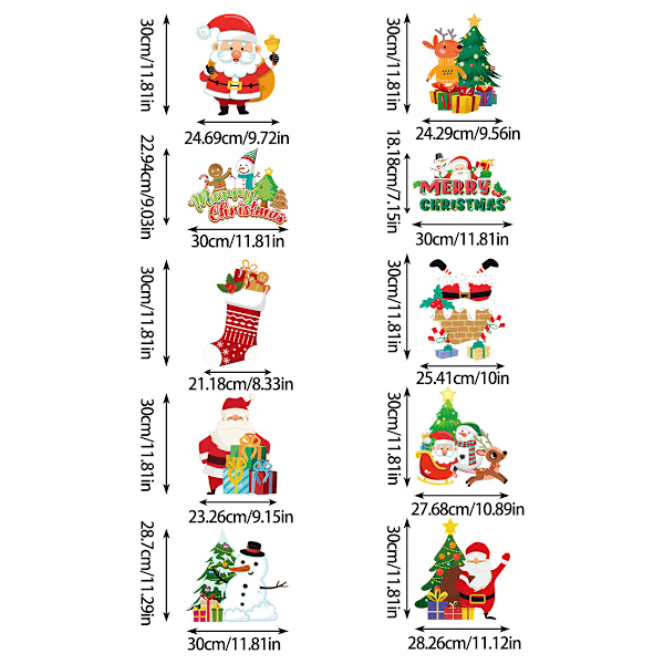 Juldekoration för dörrhängande julhänge present atmosfär layout prydnader festtillbehör 2024 3st/set 3pcs/set Style 1