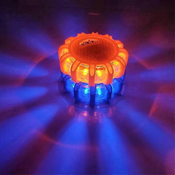 Magnetiske LED-advarselslys til bil, vejkant, natblåt advarselslys