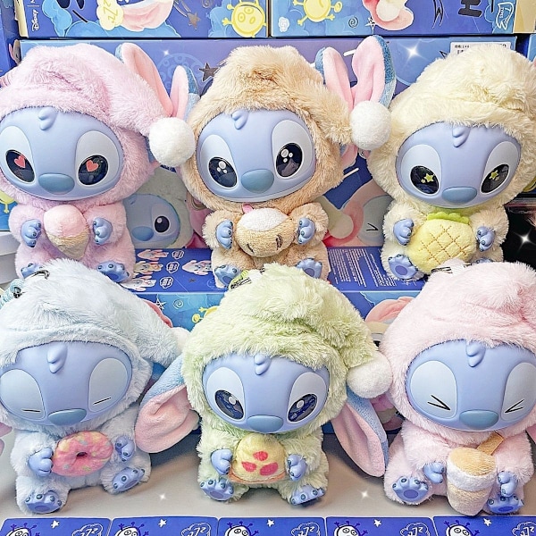 Stitch Måste Äta en Tugga Serien Vinyl Plast Stitch Blind Box Docka (Slumpmässig)