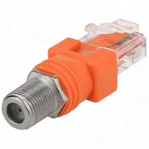 Koaksial til Ethernet-adapter, 4-pakning Koaks RF F hunn til RJ45 hann-omformer for linjetester