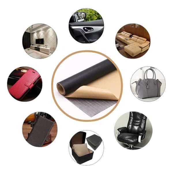 Självhäftande Läderlapp Reparationsdekor för Soffa Svart 2st 20x30cm Ark—pa