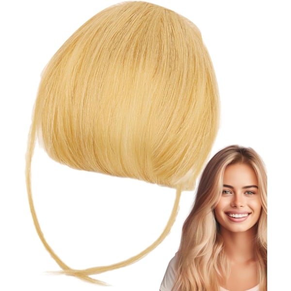 Clip-On Pandehår, Ægte Hår, Ægte Hår Extensions - Fransk Pandehår Air Bangs | Stilfulde Hår Extensions til Middage og Hverdagsbrug 613#