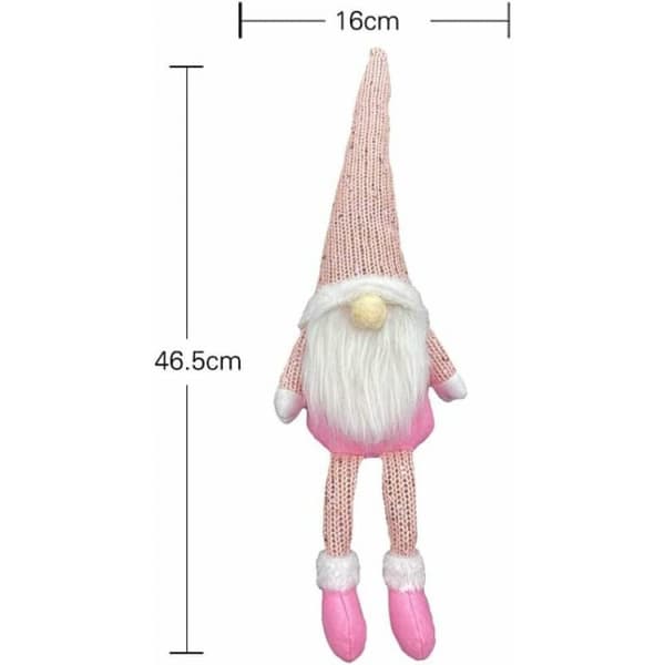 (Pink) Håndlavet Julemand Ornament Elf Julefigur C