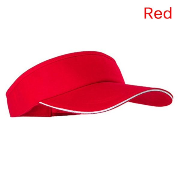 Justerbar unisex solskydd sport golf tennis B röd röd Red one size