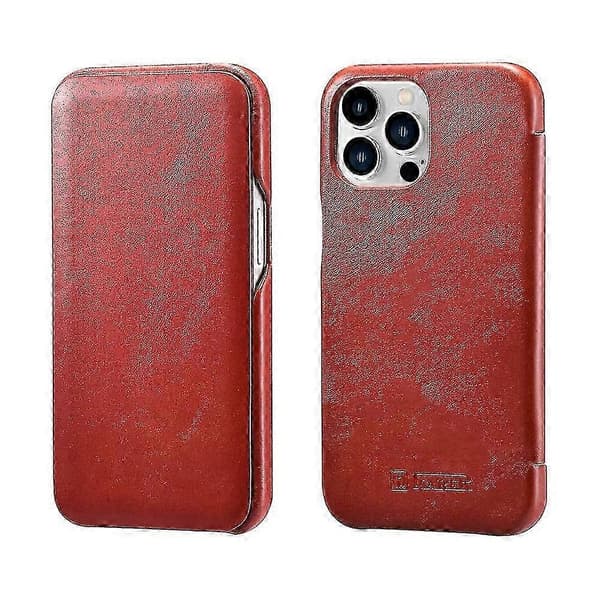 Icarer okselæder telefoncover kompatibel iPhone 13 Pro_Gave til G Red