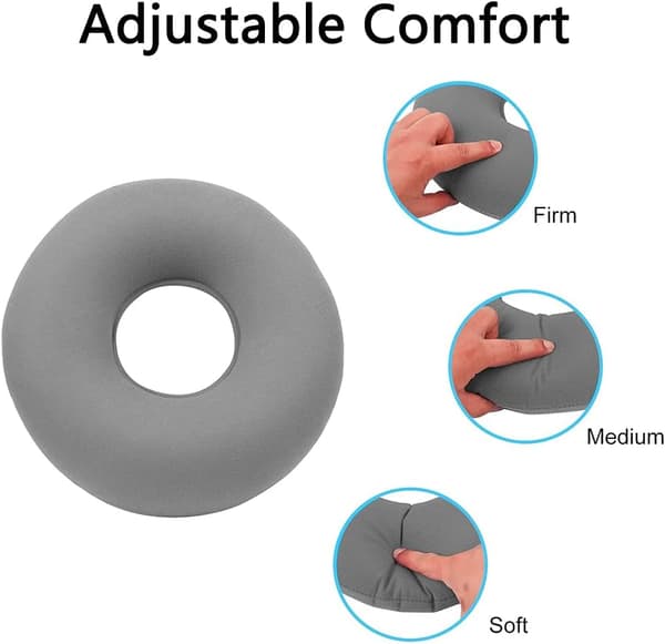 2 stk. Donut Siddepude, Oppustelig Ring Siddepude, Oppustelig