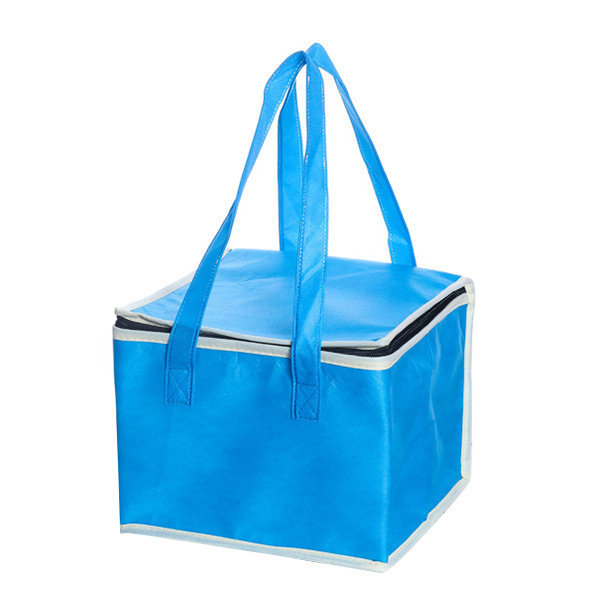 Pizza Taske Isoleret Madopbevaring Takeaway Friskbevaret Aluminiumfolie Isoleringstaske Blå Blu Blue 14 Inches 44*44*24