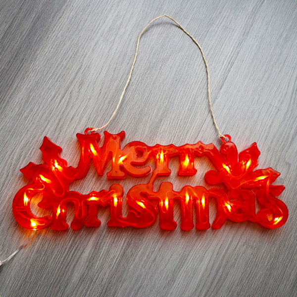 Hanging Christmas LED letter light Stylish hanging light decoration for Christmas tree fes