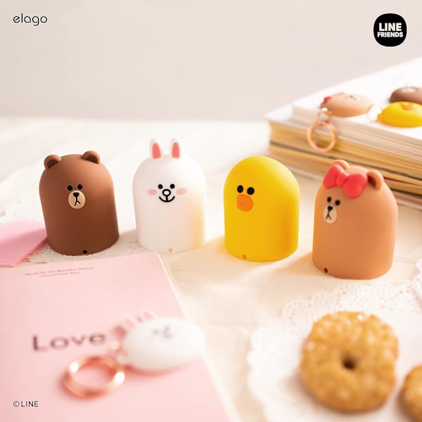 LINE Friends W2 Laddningsställ Kompatibelt med Alla Apple Watch-Serier, Nattduksläge (CHOCO) CHOCO