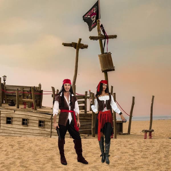 Voksen piratkostume mænd/kvinder piratkostumer