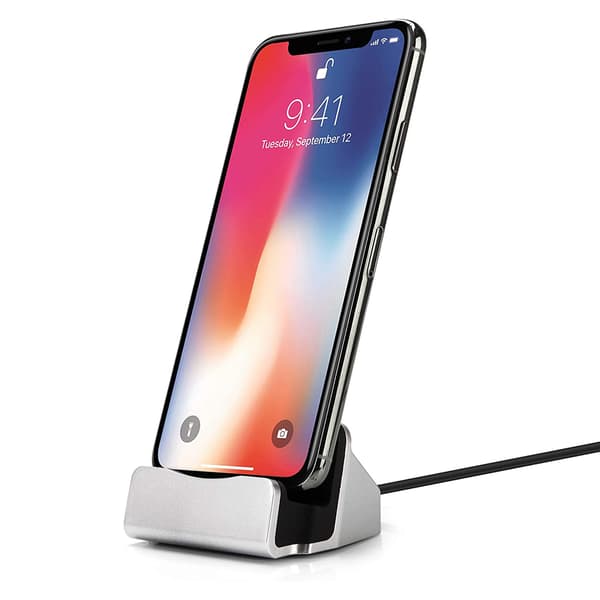 2036 Mobiltelefon opladningsstation - Apple Sølv Sort