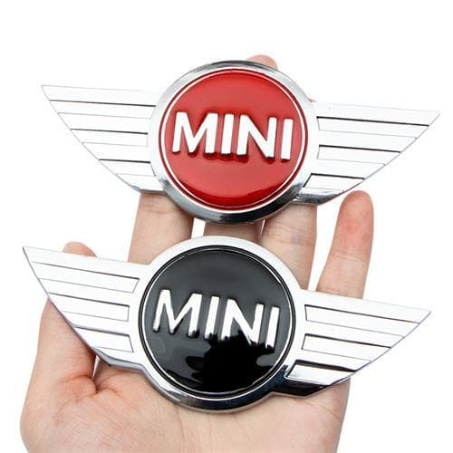 st sølvsvart passer til Mini New Original Hood Mini Cooper Emblem Badge