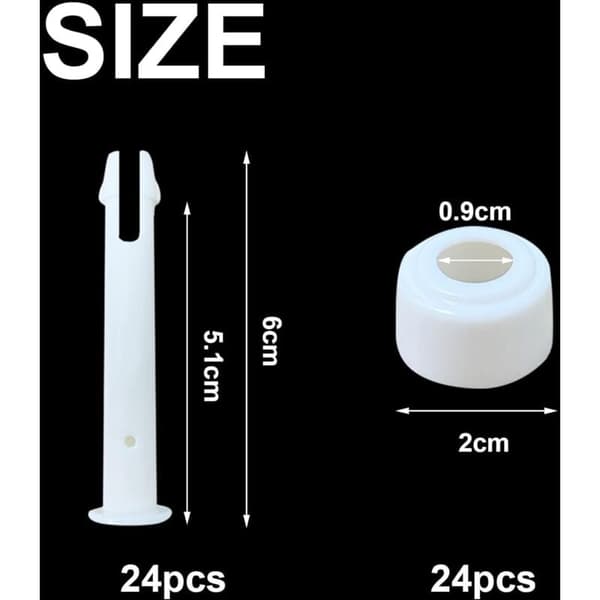 24 stk. Poolstifter, Udskiftningsstifter, Plastpoolsamlinger, Plaststifter, Poolsamlinger, Poolrammestifter, Poolsamlingsstifter (24 stk.)