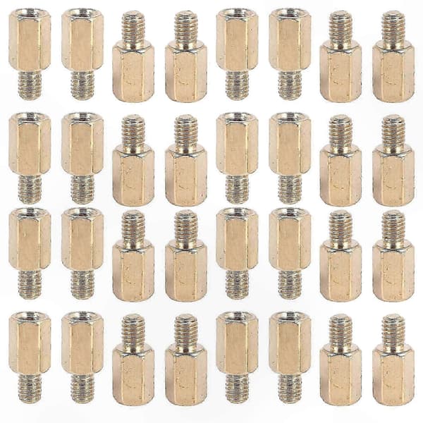 50 Stykker M3 Messing Sekskantede Afstandsstykker 7mm og 4mm til PC Bundkort PCB Afstandsstykke Sæt Gold