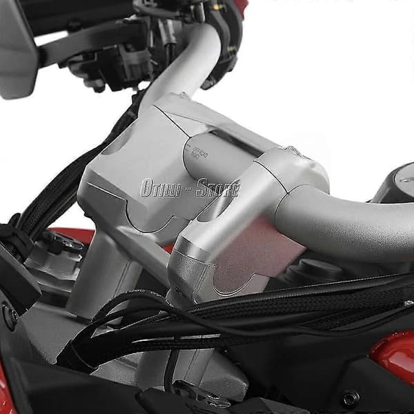 For DUCATI MULTISTRADA V4 Multistrada V4 Ny Motorsykkel CNC Aluminium Sølv Styre Riser Bar Mount Håndtak Klemme Montering