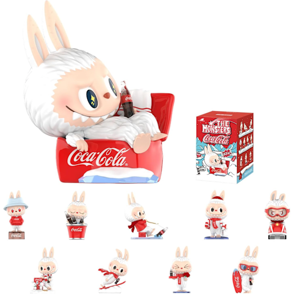 The Monsters Spännande Macaron Plyschdockor Figur Leksaker Blind Boxes Äkta POPMART The Monsters Labubu Coca-Cola Plysch 1 Blind Box Figur Lek