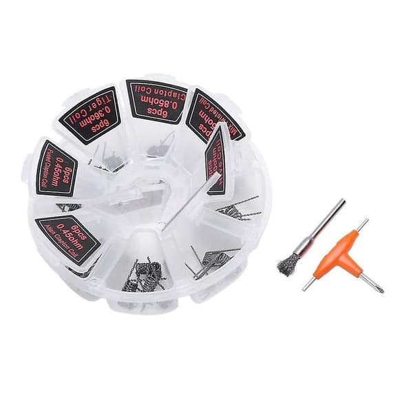 8-i-1 Clapton Coil Flat Twisted Mix Twisted Fused Clapton Coil