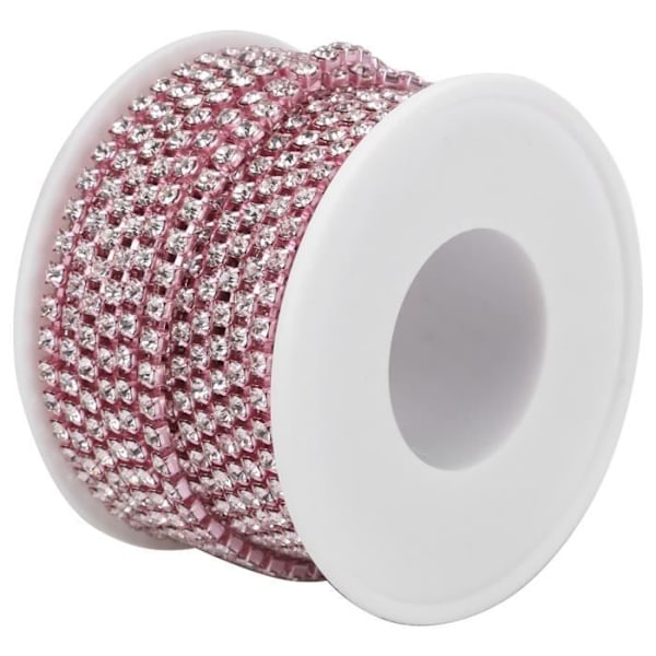 JILA Rhinestone Kjede Rhinestone Kjede DIY Håndverk Klø-Sy Tilbehørsett Blonder Kjede Rosa Klø Kjede SS12