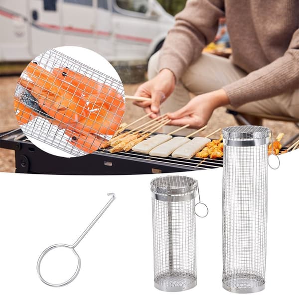 4 stk. Bedste Grillkurv BBQ Grillrist 30CM 30cm