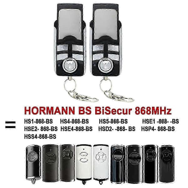 2 st. 868MHz garageportsfjärrkontroll ersättning för Hörmann BS HSE2-868-BS